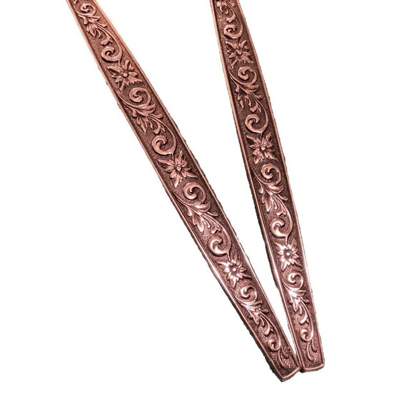 Vintage MCM Stainless Steel Floral Pattern Severing Folk & Spoon Set Japan - Picture 3 of 13